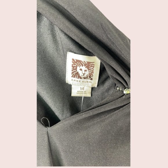 Anne Klein Black Cutout Embellish Dress Size: 14 - Picture 3 of 5